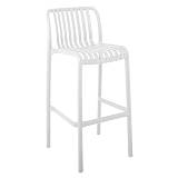 MODA Σκαμπό Bar Στοιβαζόμενη PP - UV Άσπρο Ε-00024294 Ε3802,1