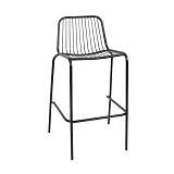 NEXUS Σκαμπό Bar με Πλάτη, Στοιβαζόμενο, Μέταλλο Βαφή Μαύρο Ε-00018510 Ε521