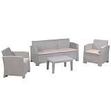 SAVANNA Set Σαλόνι Κήπου Βεράντας  K/D, PP-UV Sand Grey Μαξιλάρια Μπεζ Ε-00018590 Ε353,1