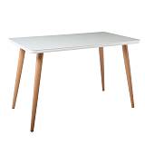 UNION Τραπέζι Τραπεζαρίας Κουζίνας, Μέταλλο Βαφή Φυσικό Γυαλί Άσπρο Ε-00021848 ΕΜ833,2