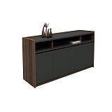 ADVANCE Ντουλάπι Γραφείου, 3 Ράφια, 2 Ντουλάπια Δίφυλλα με 4 Ράφια, Σκούρο Καρυδί-Γκρι Ε-00022213 ΕΟ826