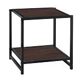 ATOS Κομοδίνο Μέταλλο Βαφή Μαύρο - Mdf Καρυδί Ε-00021519 Ε8012,1