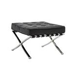 BARCELONA τ. Σκαμπό - Υποπόδιο, Βάση Inox, Pu Μαύρο Ε-00019316 Ε968,02