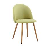 BELLA Καρέκλα Τραπεζαρίας, Μέταλλο Βαφή Φυσικό, Ύφασμα Απόχρωση Lime Ε-00018971 ΕΜ762,2