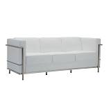 GENOVA Καναπές Σαλονιού Καθιστικού 3Θέσιος, Inox Pu Άσπρο Ε-00019302 Ε947,31