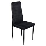 JETTA Καρέκλα Τραπεζαρίας Κουζίνας, Μέταλλο Βαφή Μαύρο Ύφασμα Velure Μαύρο (Συσκ.6) Ε-00024459 ΕΜ966Β,36V