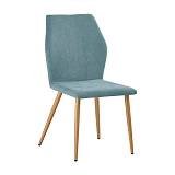 LETO Καρέκλα Τραπεζαρίας Κουζίνας, Μέταλλο Βαφή Φυσικό, Ύφασμα Βεραμάν Ε-00019229 ΕΜ772,2