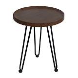 MATRIX Τραπεζάκι Σαλονιού Καθιστικού, Μέταλλο Βαφή Μαύρο, Ξύλο Καρυδί Ε-00024665 ΕΜ964,2