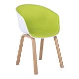 OPTIM Πολυθρόνα Μέταλλο Βαφή Φυσικό, PP Άσπρο, Ύφασμα Lime Ε-00022389 ΕΜ140,4F