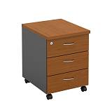 ΣΥΡΤΑΡΙΕΡΑ-Α Τροχήλατη, Με 3 συρτάρια, Απόχρωση Dark Grey - Cherry Ε-00020382 ΕΟ124,4