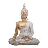 ΕΠΙΤΡΑΠΕΖΙΟ ΔΙΑΚΟΣΜΗΤΙΚΟ Fylliana Buddha ΧΡΥΣΟ-ΛΕΥΚΟ ΑΝΤΙΚΕ ΧΡΩΜΑ 19,5x10x26εκ