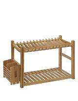 Πιατοθήκη bamboo 2οροφη 53Χ24,7Χ33
