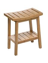 Σκαμπώ bamboo με ράφι 40Χ25Χ46