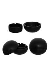 Σταχτοδοχείο κεραμ.μαύρο 10Χ8