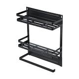 ESTIA ΡΑΦΙΕΡΑ ΚΟΥΖΙΝΑΣ ΜΕΤΑΛΛΙΚΗ ΔΙΩΡΟΦΗ 30x11x37cm ΜΕ ΒΑΣΗ ΓΙΑ ΡΟΛΟ ΚΟΥΖΙΝΑΣ