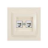 ΠΡΙΖΑ ΤΗΛΕΦΩΝΟΥ ΔΙΠΛΗ RJ 11 ΜΠΕΖ