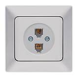 ΠΡΙΖΑ ΤΗΛΕΦΩΝΟΥ ΔΙΠΛΗ RJ 11 ΝΙΚΕΛ MAT