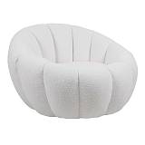 BEVERLY Πολυθρόνα - Σαλονιού - Καθιστικού, Teddy Ύφασμα Άσπρο Ε-00024931 Ε7160,1