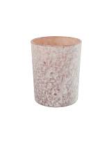 Κηροπήγιο γυαλ.snow ροζ  10Χ12