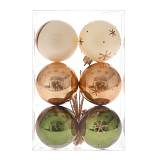 ΠΡΑΣΙΝΕΣ ΚΡΕΜ ΜΠΡΟΝΖΕ ΠΛΑΣΤΙΚΕΣ ΜΠΑΛΕΣ ΣΕΤ 6 6ΕΚ ΣΕ ΚΟΥΤΙ 18x12x6EK