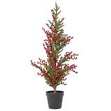 ΠΡΑΣΙΝΟ ΔΕΝΤΡΟ ΜΕ BERRIES ΣΕ ΠΛΑΣΤΙΚΗ ΓΛΑΣΤΡΑ 120ΕΚ