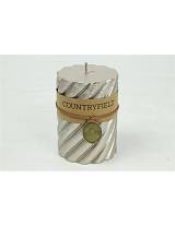 Κερί κορμός μεταλ.ασημι 7Χ10 (48Η)