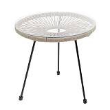 ΤΡΑΠΕΖΙ ΚΗΠΟΥ Fylliana MORENA ΓΚΡΙ ΧΡΩΜΑ 50x45εκ