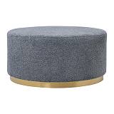 ΥΦΑΣΜΑΤΙΝΟ ΣΤΡΟΓΓΥΛΟ ΣΚΑΜΠΟ Fylliana 22283 ΜΠΛΕ ΧΡΩΜΑ ΜΕ ΧΡΥΣΗ ΒΑΣΗ 80x80x41εκ