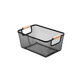 ESTIA ΚΑΛΑΘΙ ΟΡΓΑΝΩΣΗΣ ΜΕΤΑΛΛΙΚΟ ΜΕ ΞΥΛΙΝΕΣ ΛΑΒΕΣ 30x21x14cm