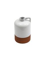 Βάζο/κανάτα κεραμ.λευκό 12X23CM