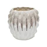 ΚΕΡΑΜΙΚΟ ΒΑΖΟ Fylliana Belinda ΛΕΥΚΟ-ΜΠΕΖ ΧΡΩΜΑ 21x21x20εκ