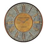 Ρολόι τοίχου με λατινικούς αριθμούς γκρι/χάλκινο,53cm CL347