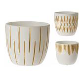 Κασπώ κεραμικό  εκρού/ώχρα, 17x153cm HE248