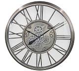 Μεταλλικό ρολόι τοίχου με μηχανισμό & τζάμι,90cm CL368