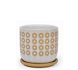 Κεραμικό κασπώ με πιάτο 15x14.5cm CT457