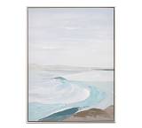 Ελαιοτυπία σε καμβά αφηρημένη τέχνη "Ακτή",76x100cm PI354