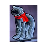 ΦΩΤΙΖΟΜΕΝΗ ΑΡΚΟΥΔΑ 50Χ62ΕΚ ΣΕ ΞΥΛΙΝΗ ΒΑΣΗ