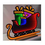 ΦΩΤΙΖΟΜΕΝΟ ΕΛΚΥΘΡΟ ΜΕ ΔΩΡΑ 64Χ46ΕΚ  ΣΕ ΞΥΛΙΝΗ ΒΑΣΗ