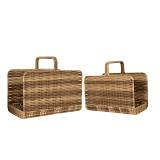 ΣΕΤ 2 ΚΑΛΑΘΙ ΑΠΟ ΠΛΑΣΤΙΚΟ ΡΑΤΑΝ ΜΕ ΧΕΡΟΥΛΙ  52Χ35Χ34  45Χ28Χ29ΕΚ