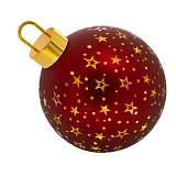 ΚΟΚΚΙΝΗ ΓΥΑΛΙΝΗ ΜΠΑΛΑ ΜΕ ΑΣΤΕΡΙΑ ΚΑΙ LED ΦΩΣ ΜΠΑΤΑΡΙΑΣ Φ30ΕΚ