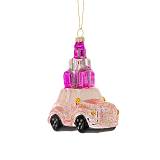 ΡΟΖ  ΓΥΑΛΙΝΟ ΚΡΕΜΑΣΤΟ ΣΤΟΛΙΔΙ ΑΥΤΟΚΙΝΗΤΟ ΜΕ ΔΩΡΑ 9,5Χ5Χ11ΕΚ