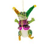 ΠΡΑΣΙΝΟΣ ΓΥΑΛΙΝΟΣ ΚΡΕΜΑΣΤΟΣ ΚΡΟΚΟΔΕΙΛΟΣ 10,5Χ9Χ11ΕΚ