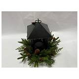 ΜΑΥΡΟ ΦΑΝΑΡΙ ΣΕ ΠΡΑΣΙΝΟ ΣΤΕΦΑΝΙ ΜΕ ΚΟΥΚΟΥΝΑΡΙΑ 33Χ28ΕΚ