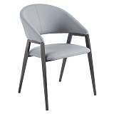 DELI Πολυθρόνα Μέταλλο Βαφή Μαύρο, Pu Γκρι Ε-00025180 ΕΜ175,2