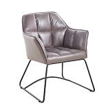 POLLY Πολυθρόνα Μέταλλο Βαφή Μαύρο, Ύφασμα Suede Cappuccino Ε-00025099 ΕΜ719,3