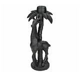 Κηροπήγιο σχ.αντιλόπη, μαύρο χρ., 20cm XET-1960