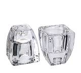 Γυάλινη κωνική βάση κεριού, 6.5x7cm CA246