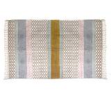 Χαλί Cotton "Block print" πολύχρωμο,κρόσσια,120x180cm GK100