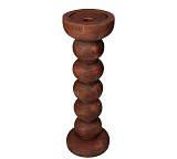 Κηροπήγιο polyresin σε απομίμηση ξύλου,καφέ,30.5cm XET-9275