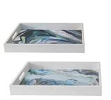 Ξύλινοι δίσκοι Σ/2, σχ.μάρμαρο, 47/40cm ID250